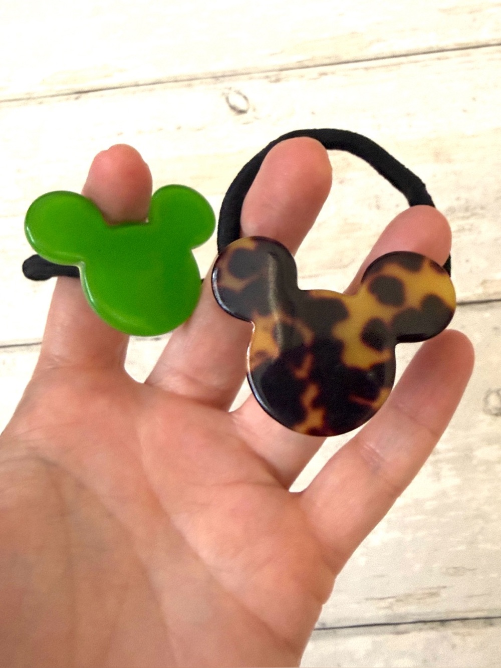 Disney Mickey Minnie Head Shaped Hair Accessories Hair Tie Headband